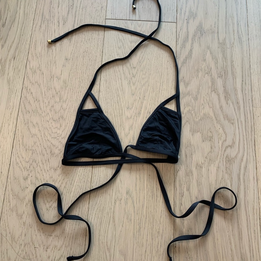 Vitamin A XS Black Cut Out Cross Over Top